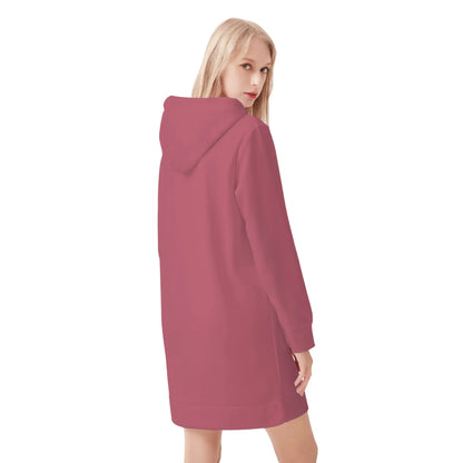 hippie-pink-velvet-hoodie-dress-hoodiekleid-jlr-design-13968 - JLR Design