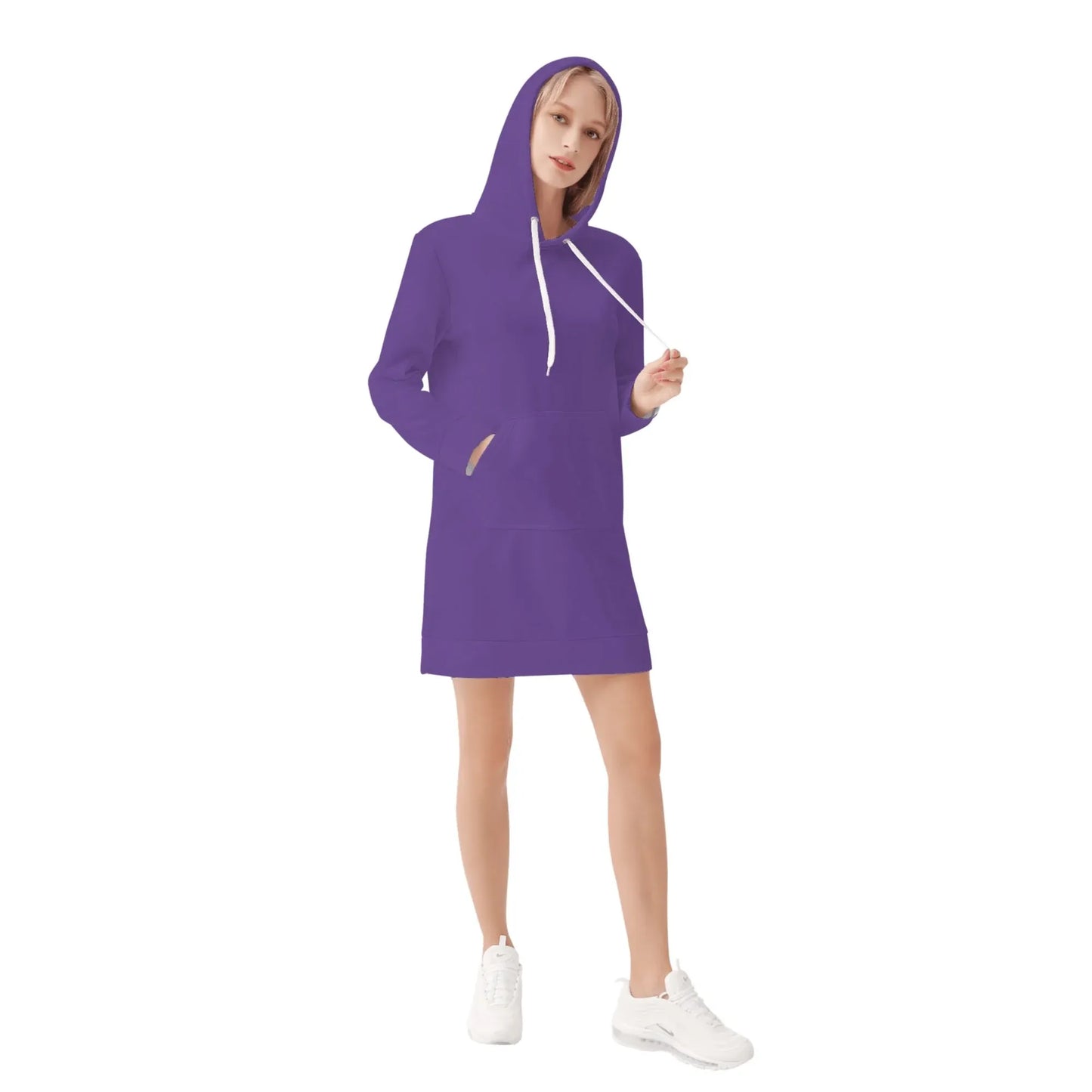 indigo-velvet-hoodie-dress-hoodiekleid-jlr-design-40439 - JLR Design
