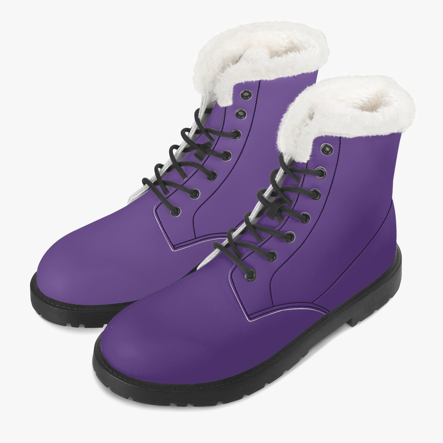 Indigo Faux Fur Leder Boots Boots JLR Design