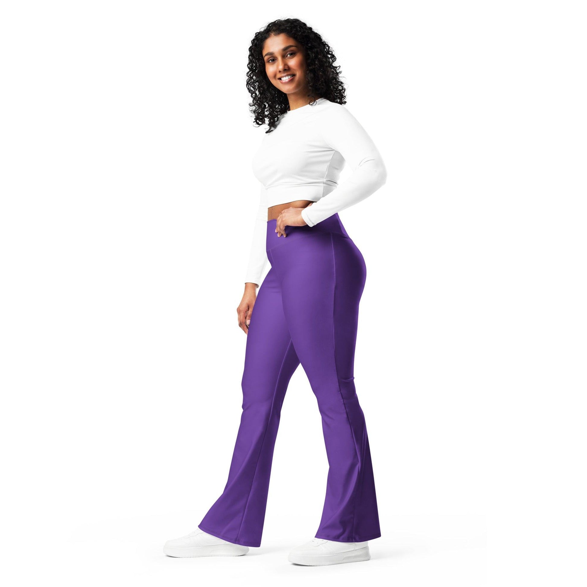 Indigo High Waist Flare Leggings Flare Leggings 59.99 Flare, High, Indigo, Leggings, Waist JLR Design