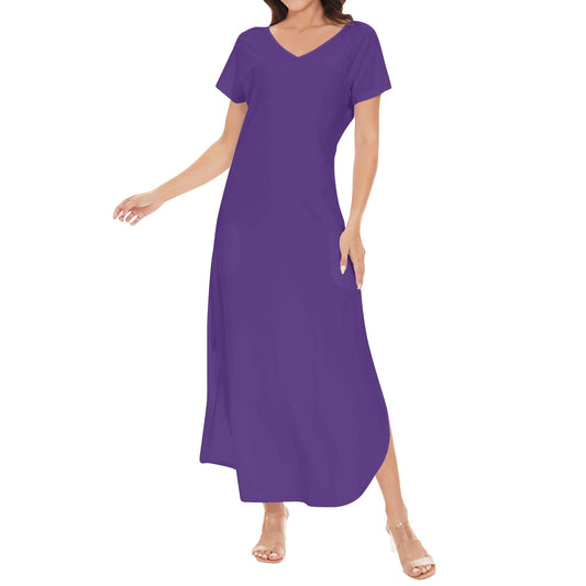 Indigo kurzärmliges drapiertes Kleid drapiertes Kleid 54.99 drapiert, Indigo, kleid, kurzärmlig JLR Design