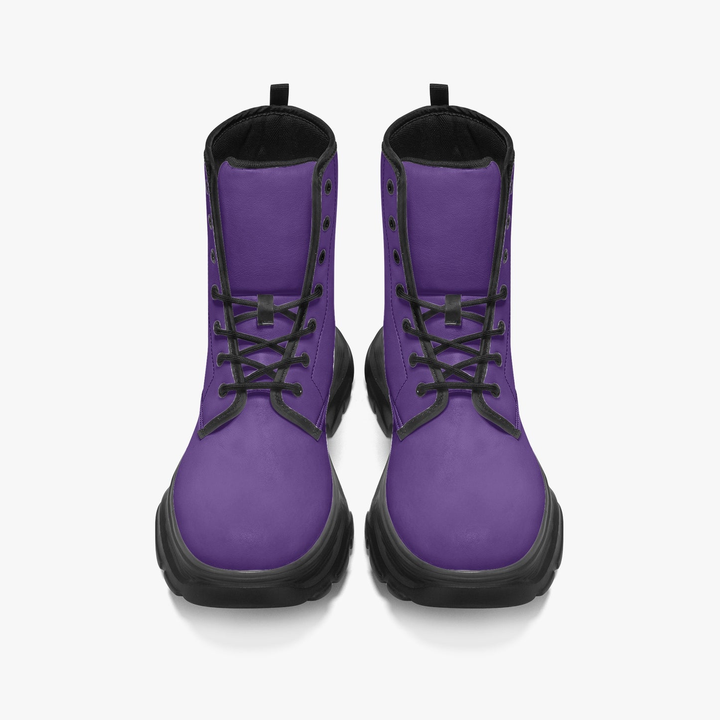 Indigo Leather Chunky Boots Boots JLR Design