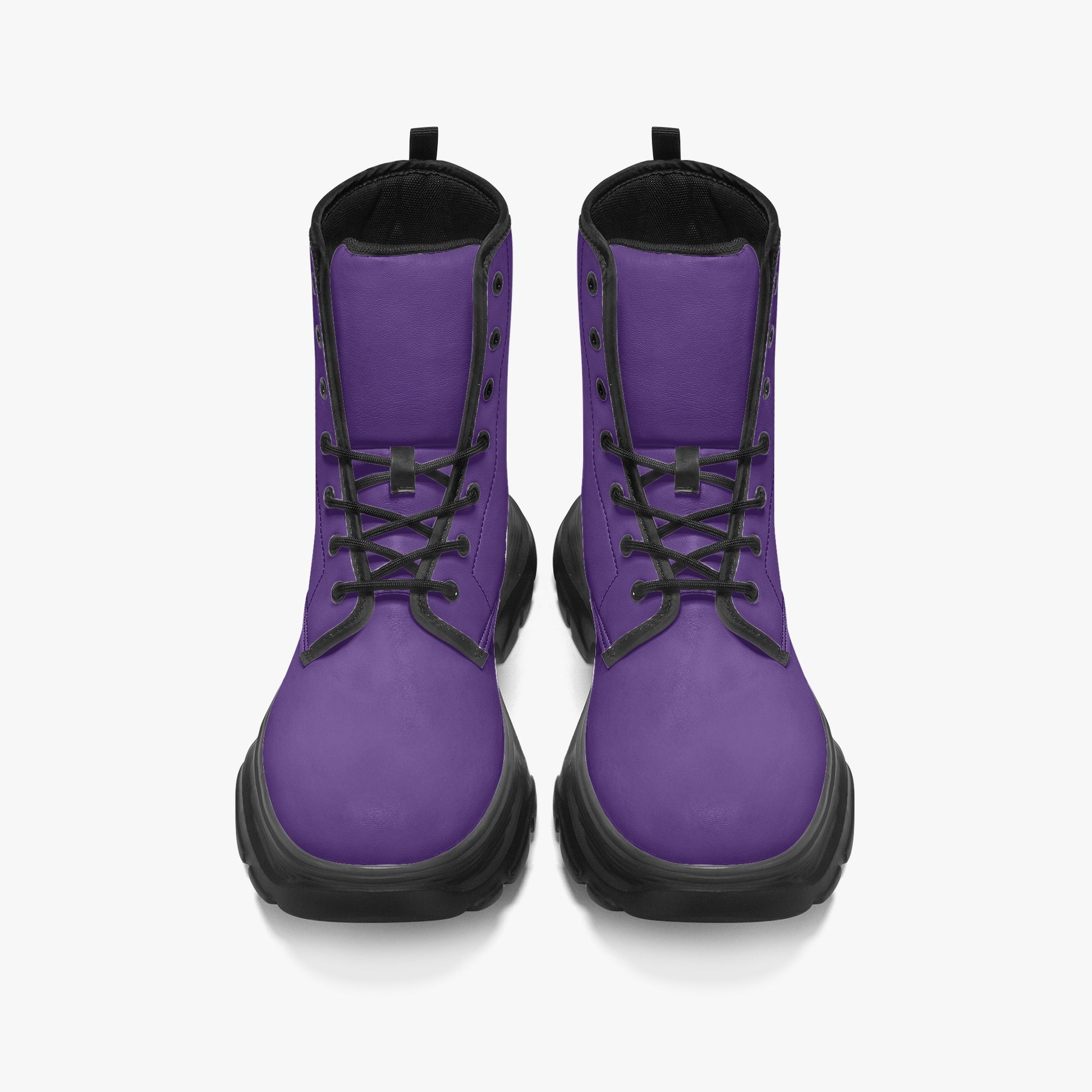 Indigo Leather Chunky Boots Boots JLR Design