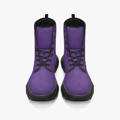 Indigo Leather Chunky Boots Boots JLR Design