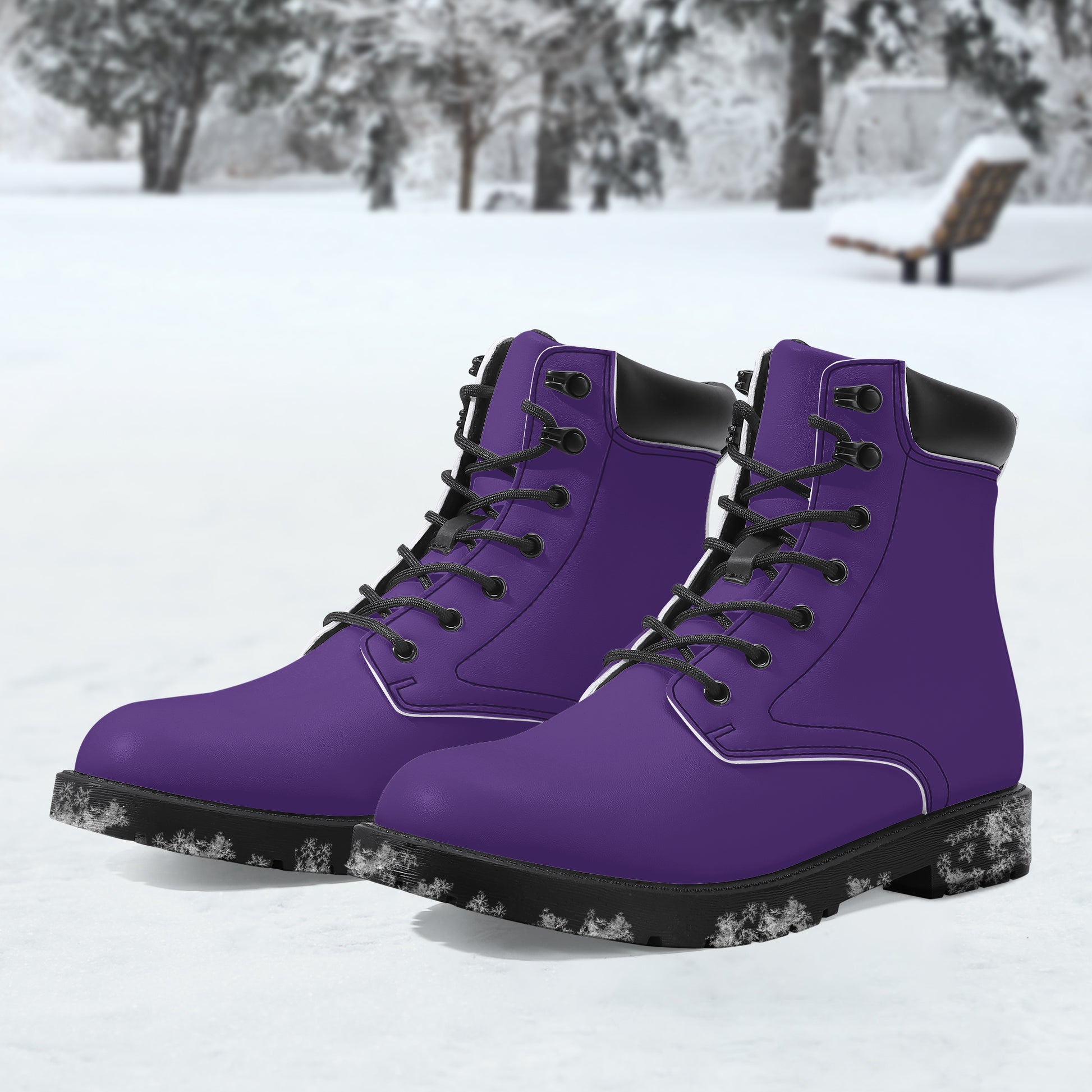 Indigo Leder Boots | Stylische und Warme Winterstiefel Boots JLR Design