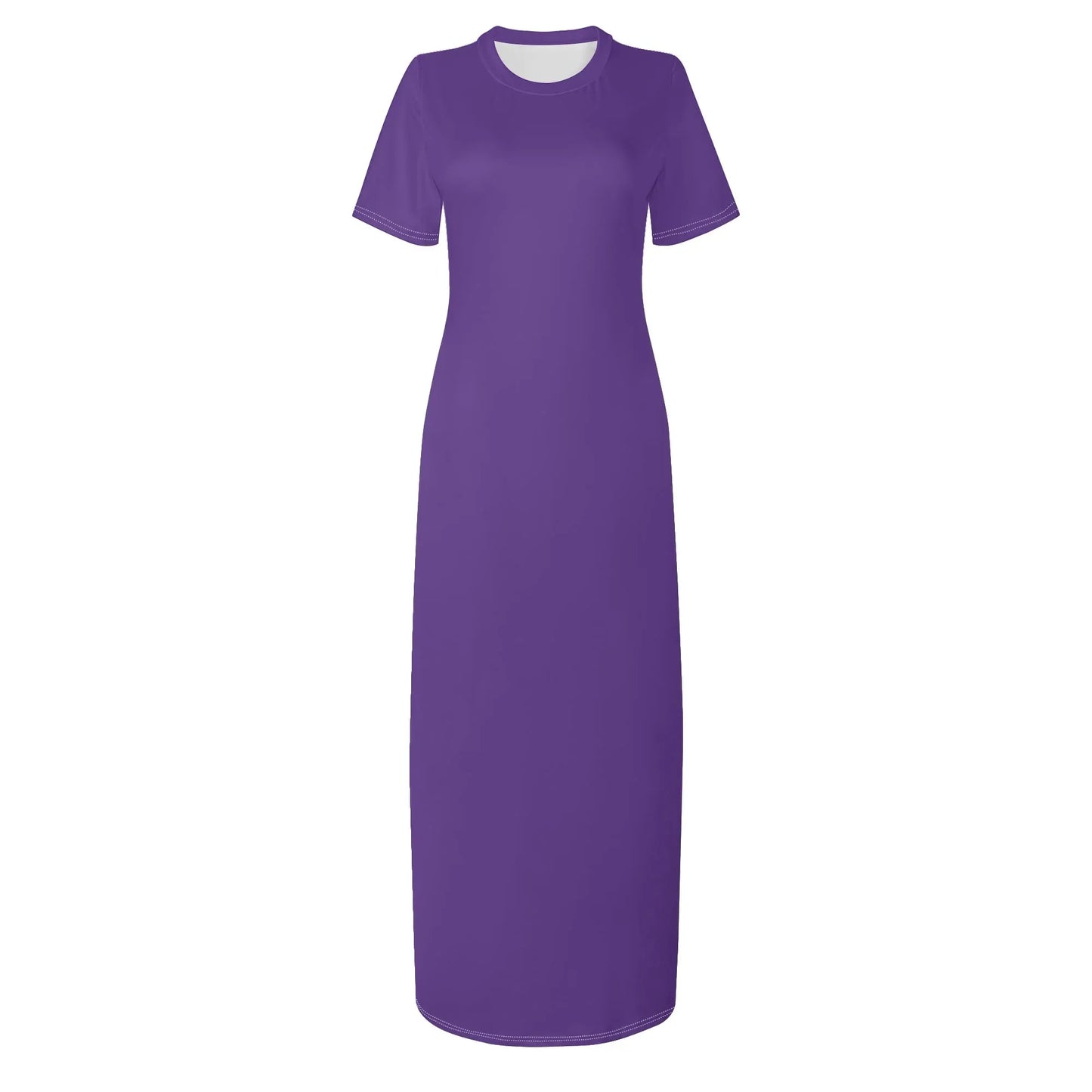 indigo-short-sleeve-long-dress-long-dress-jlr-design-59891 - JLR Design