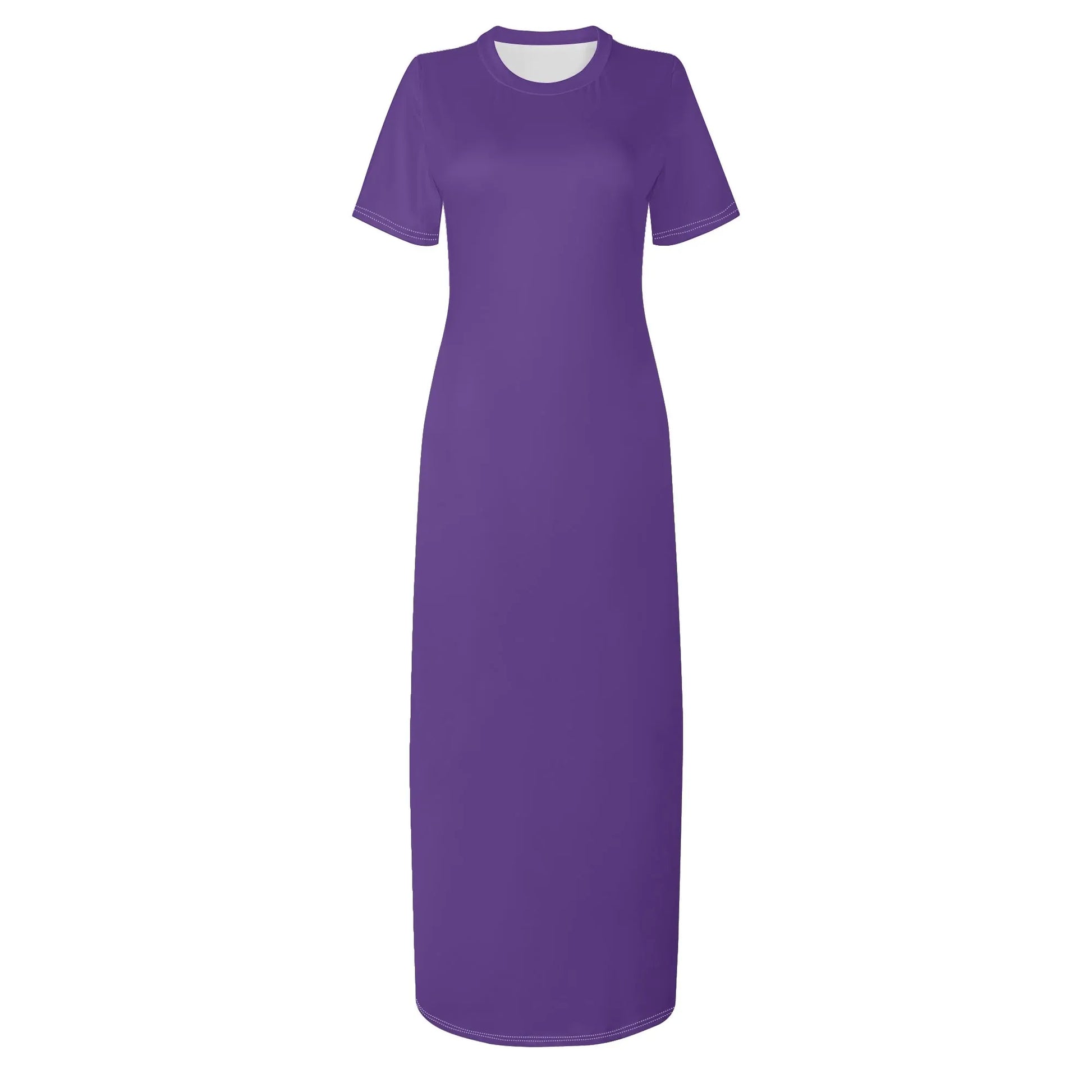 indigo-short-sleeve-long-dress-long-dress-jlr-design-59891 - JLR Design