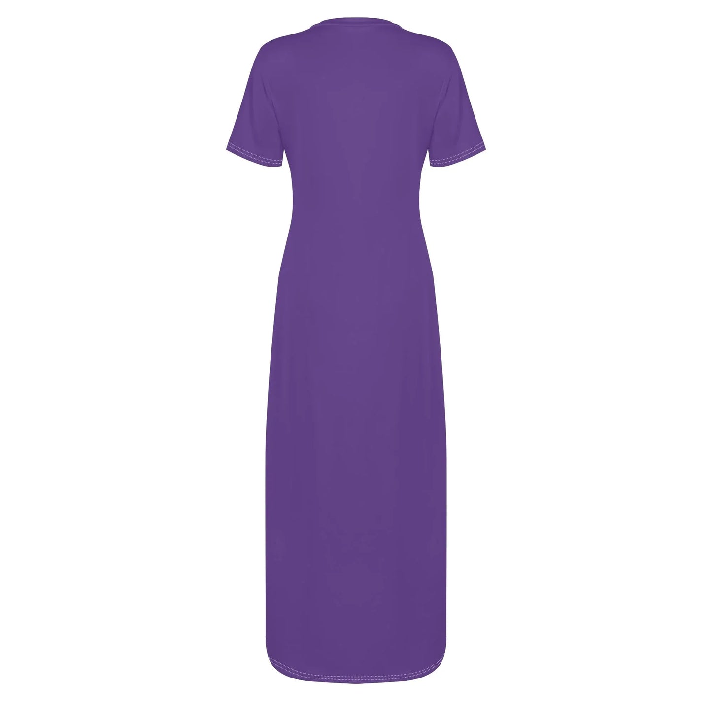 indigo-short-sleeve-long-dress-long-dress-jlr-design-95019 - JLR Design