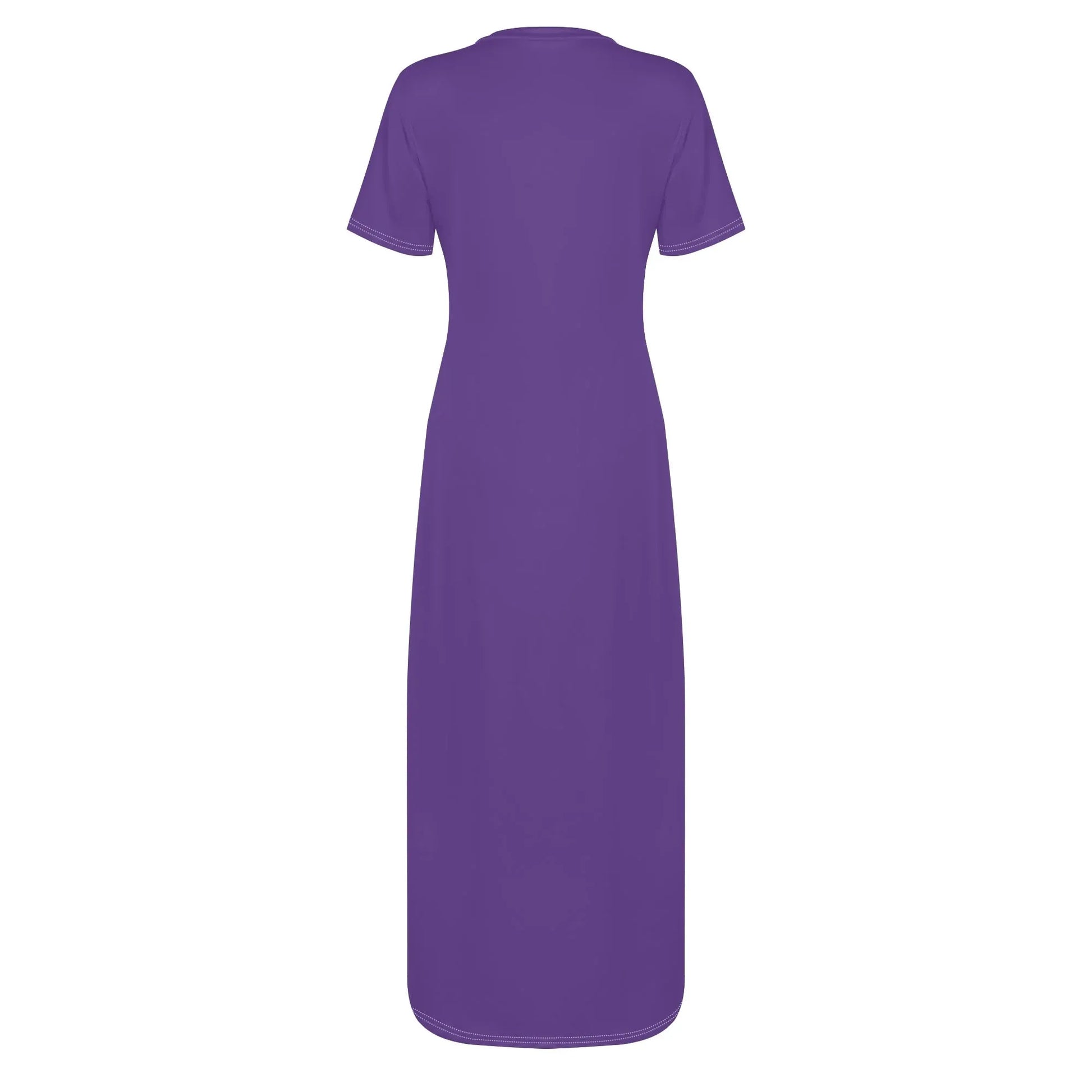 indigo-short-sleeve-long-dress-long-dress-jlr-design-95019 - JLR Design