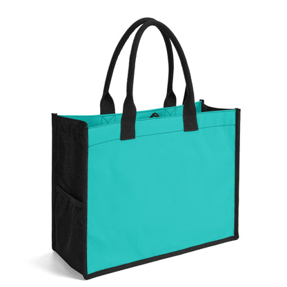 Iris Blue Canvas Shopper Tasche Einkaufstasche JLR Design