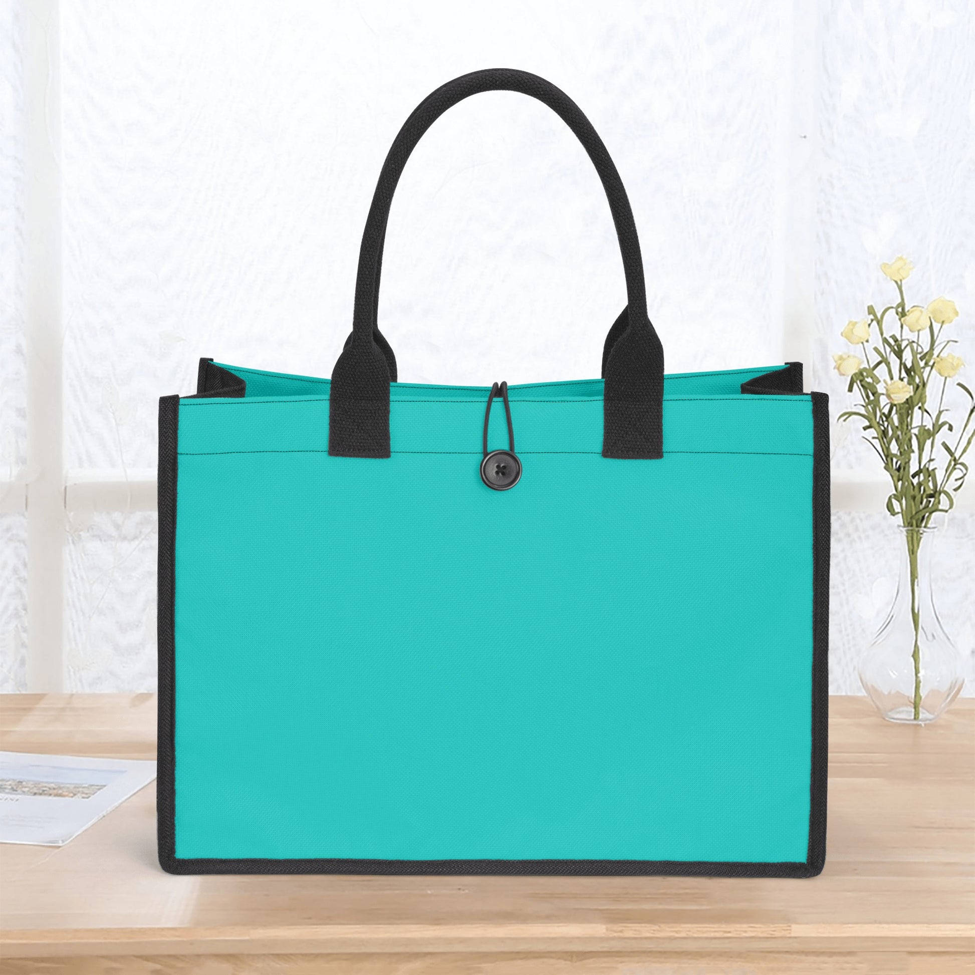 Iris Blue Canvas Shopper Tasche Einkaufstasche JLR Design