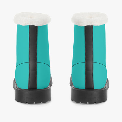 Iris Blue Faux Fur Leder Boots Boots JLR Design