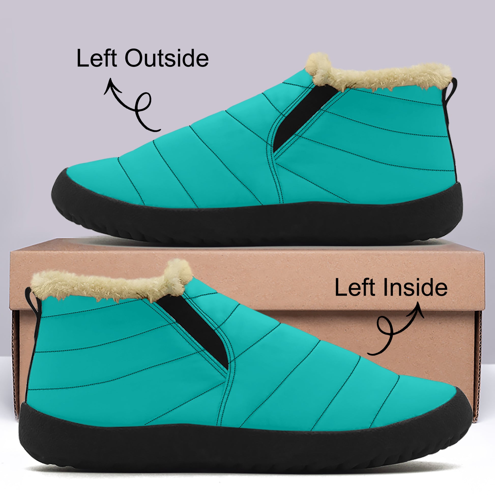 Iris Blue Faux Fur Slipper Slipper JLR Design