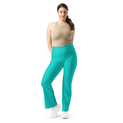 Iris Blue High Waist Flare Leggings Flare Leggings 59.99 Blue, Flare, High, Iris, Leggings, Waist JLR Design