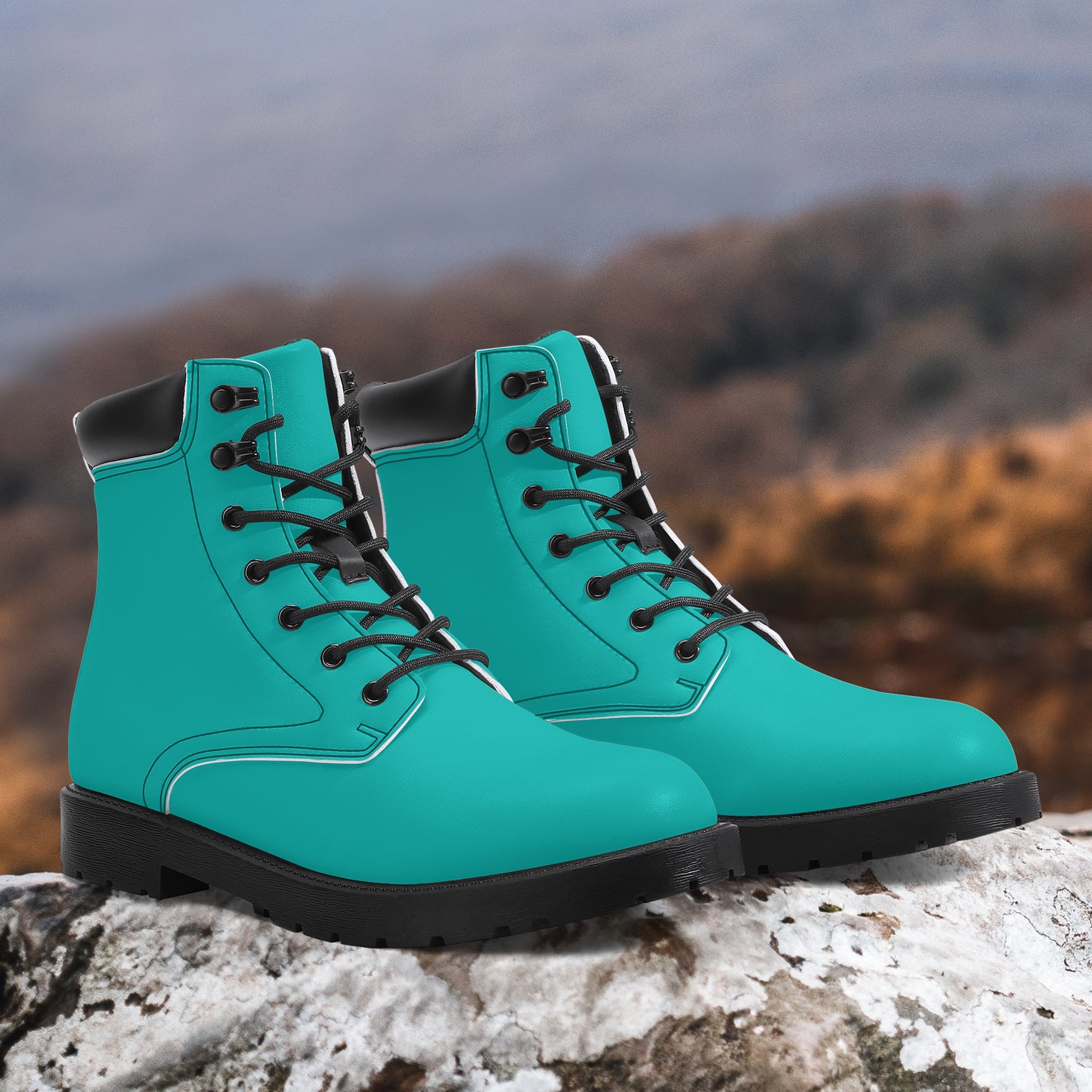 Iris Blue Leder Boots | Stylische und Warme Winterstiefel Boots JLR Design