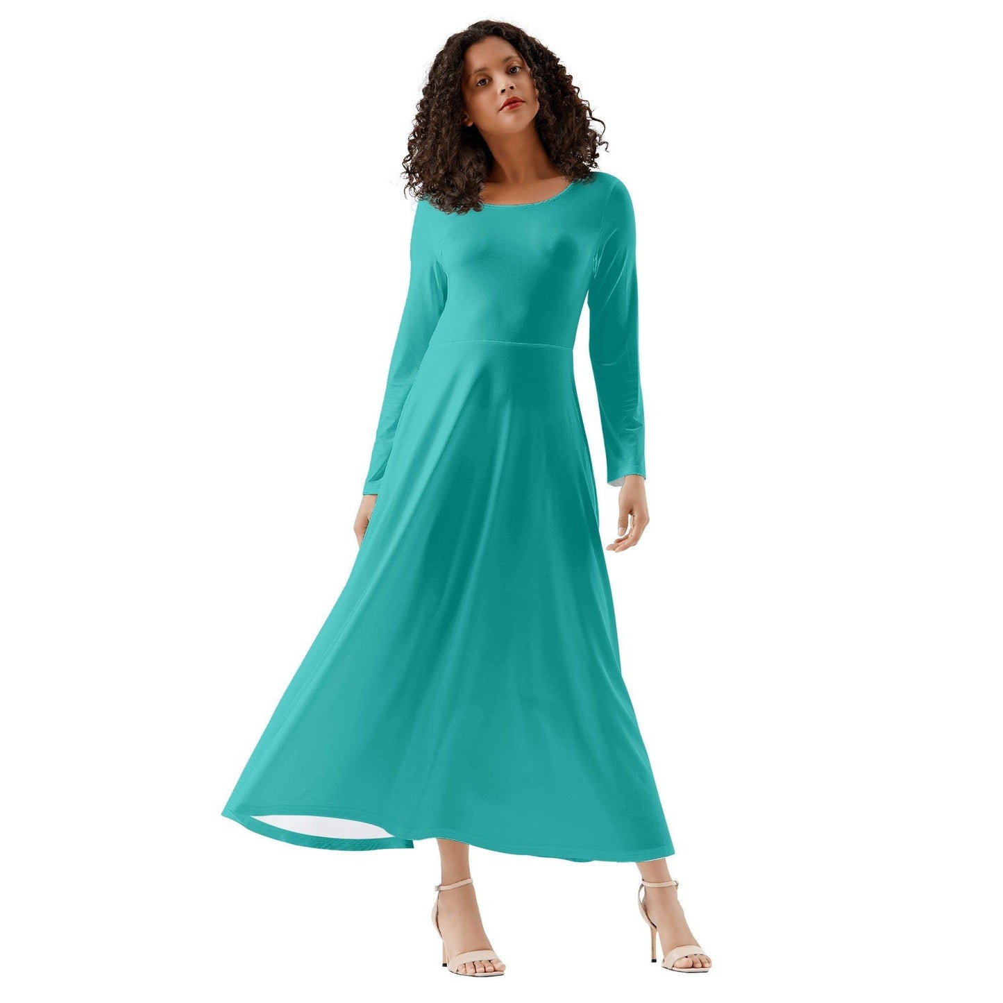 Iris Blue Long Sleeve Dress Long Sleeve Dress 59.99 Blue, Dress, Iris, Long, Sleeve JLR Design