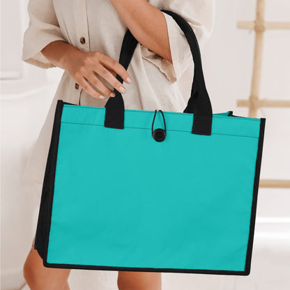 Iris Blue Premium Canvas Shopper Tasche Einkaufstasche JLR Design