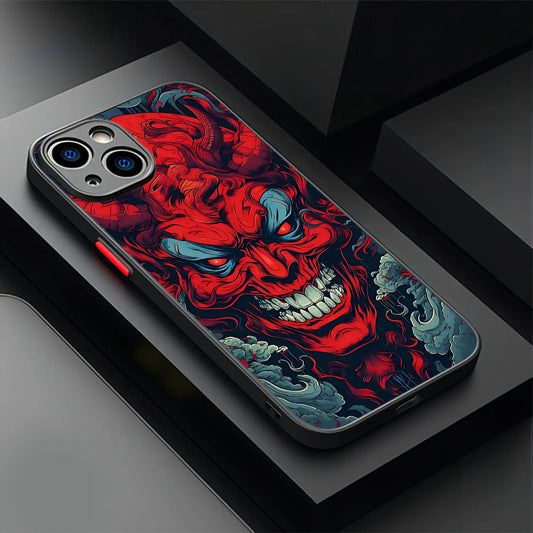 Japan Ghost Face Handyhülle für iPhone 7 8 11 12 13 14 15 16 Mini/Plus/Pro/ProMax Handyhülle JLR Design