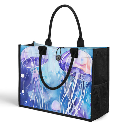 Jellyfish Canvas Shopper Tasche Einkaufstasche JLR Design