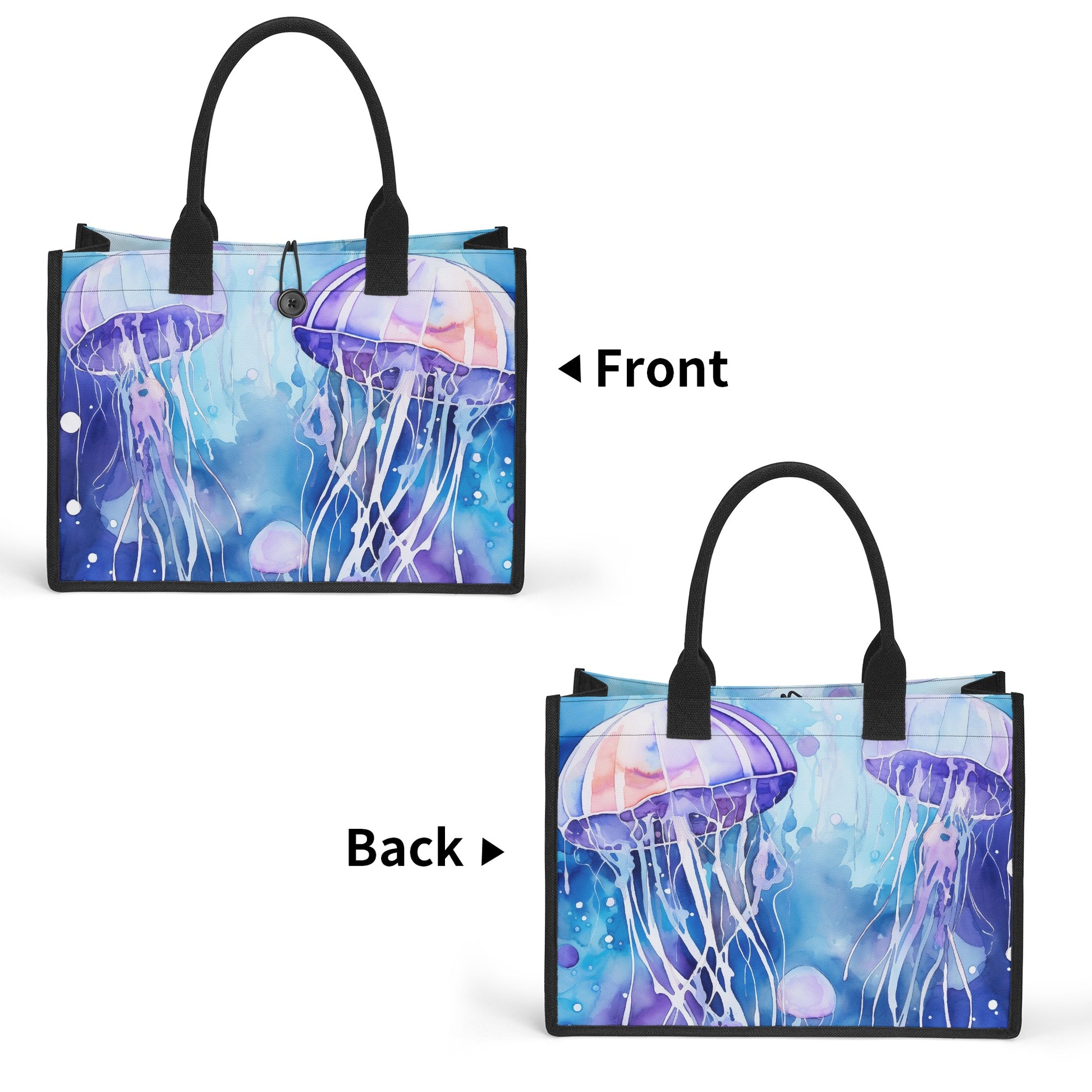 Jellyfish Canvas Shopper Tasche Einkaufstasche JLR Design