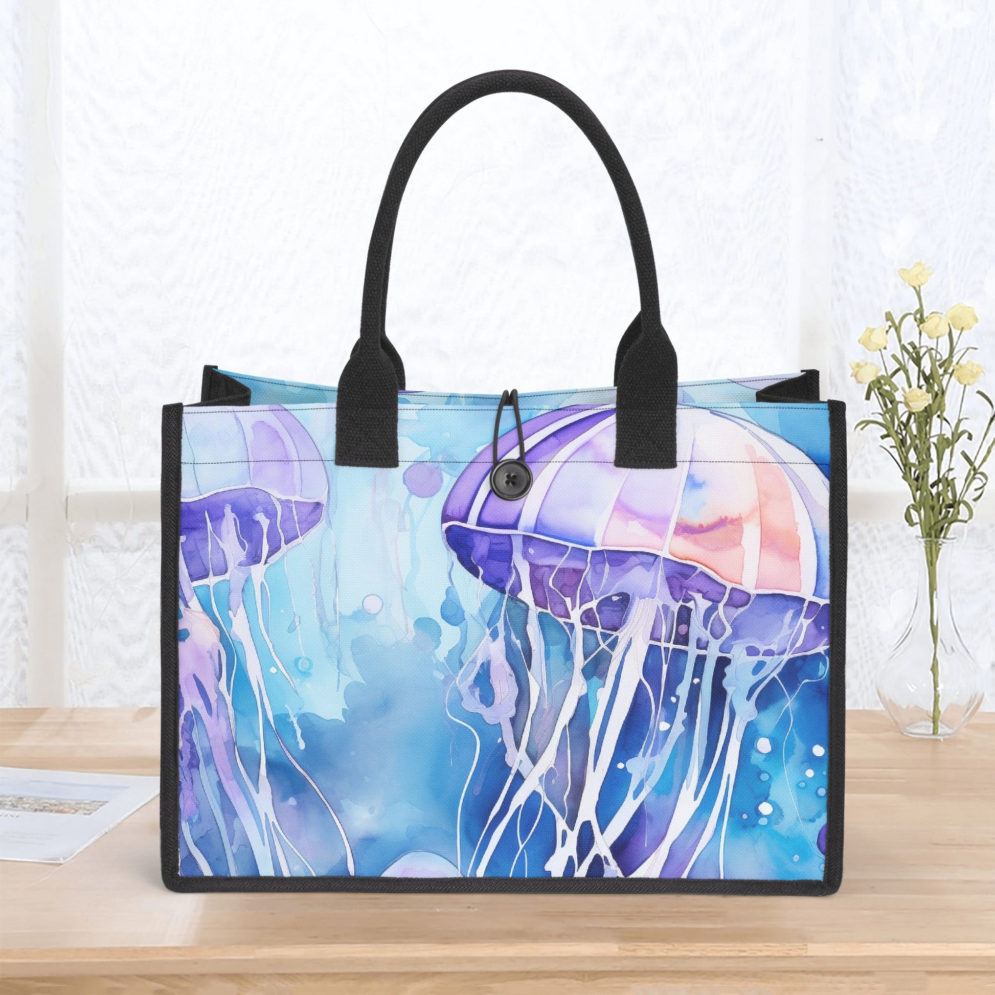 Jellyfish Premium Canvas Shopper Tasche Tragetasche JLR Design