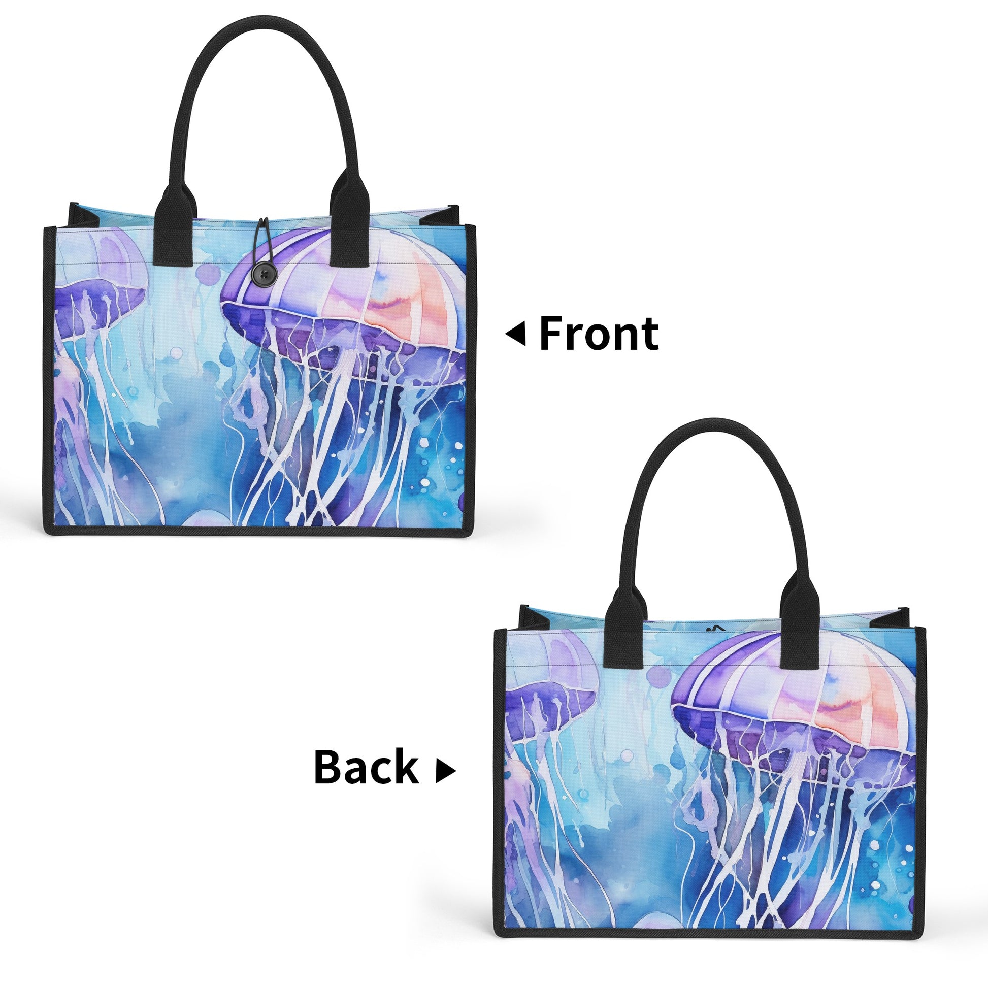 Jellyfish Premium Canvas Shopper Tasche Tragetasche JLR Design