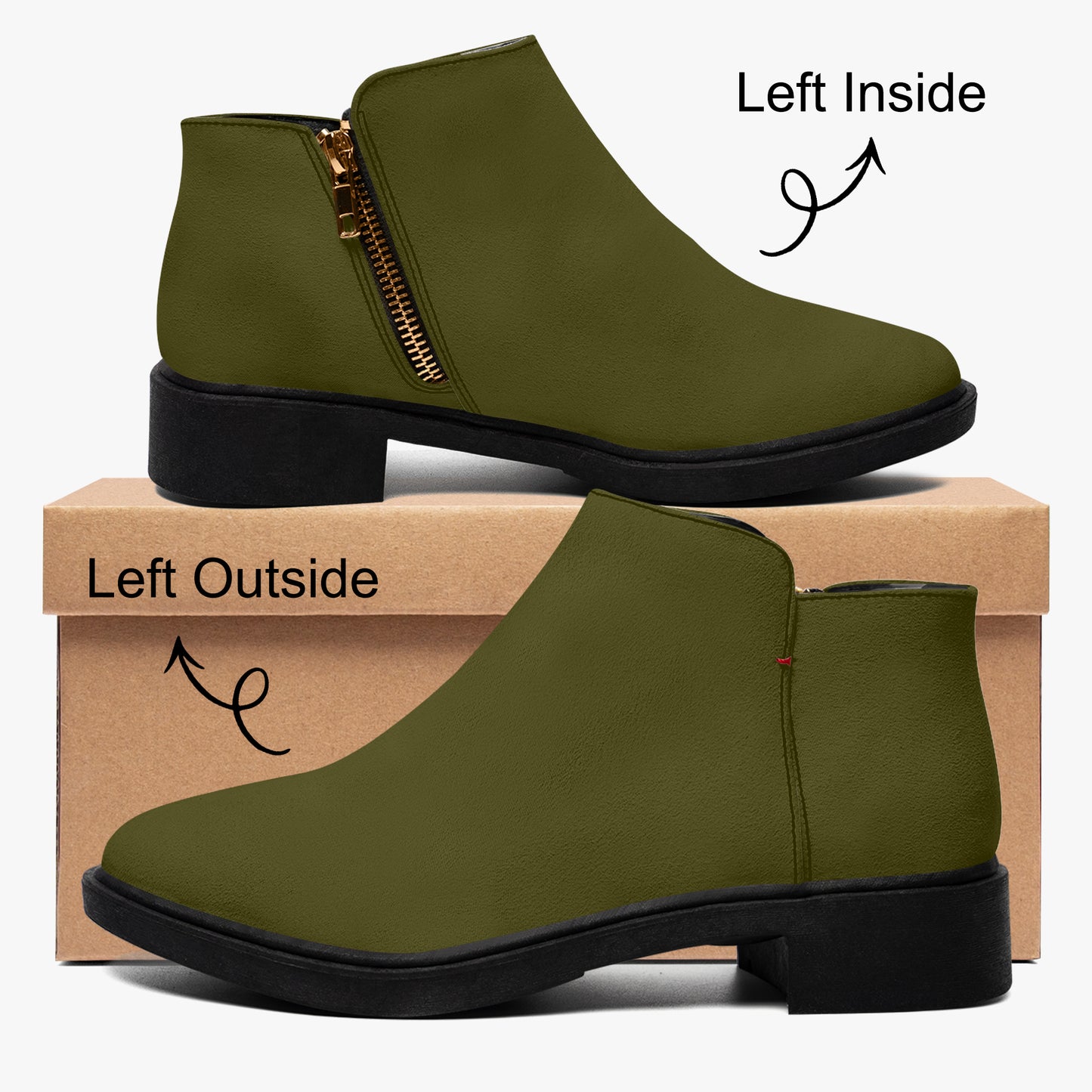 Karaka elegante Reißverschluss-Stiefeletten Stiefeletten JLR Design