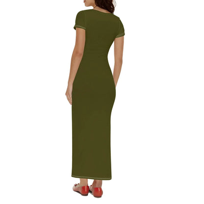 karaka-short-sleeve-long-dress-long-dress-jlr-design-95597 - JLR Design