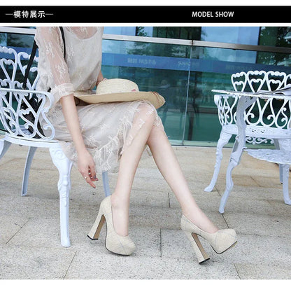 karierte-high-heels-mit-14cm-absatz-high-heels-jlr-design-61224 - JLR Design