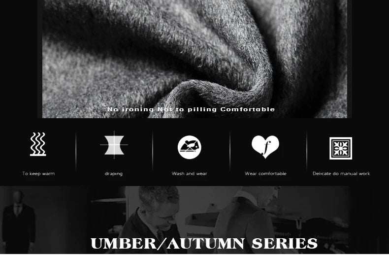 Klassischer eleganter Woll Business-Mantel mit Reverskragen Mantel JLR Design