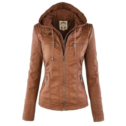 Kunstleder Bikerjacke für Damen Jacke JLR Design