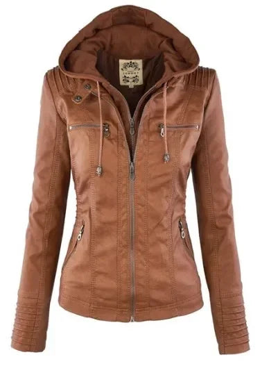 Kunstleder Bikerjacke für Damen Jacke JLR Design