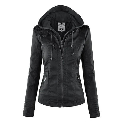 Kunstleder Bikerjacke für Damen Jacke JLR Design