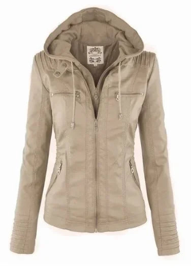 Kunstleder Bikerjacke für Damen Jacke JLR Design