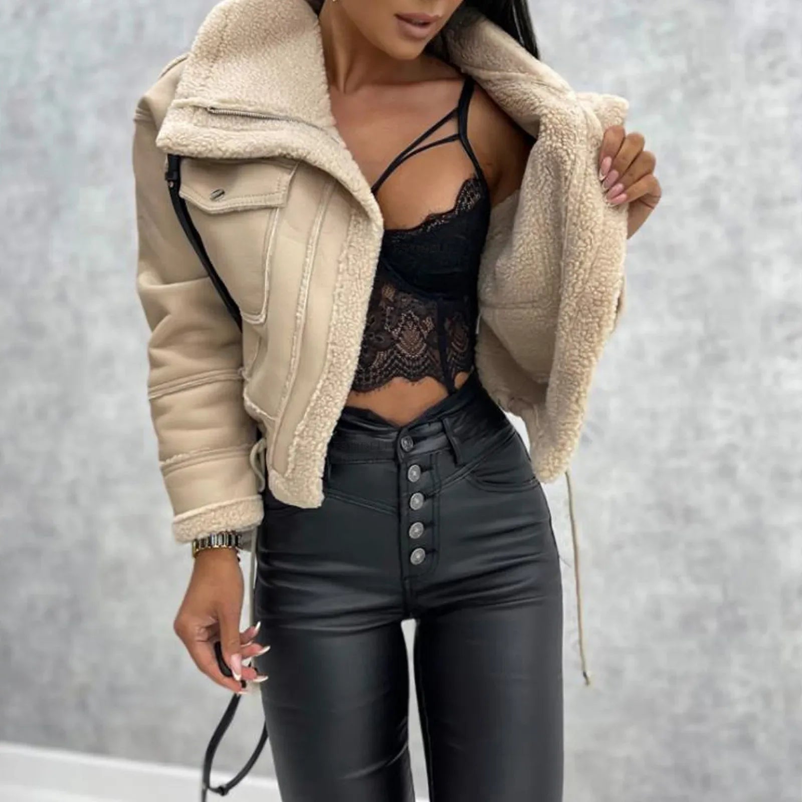 lammfell-optik-biker-jacke-kurz-jacke-jlr-design-11 - JLR Design