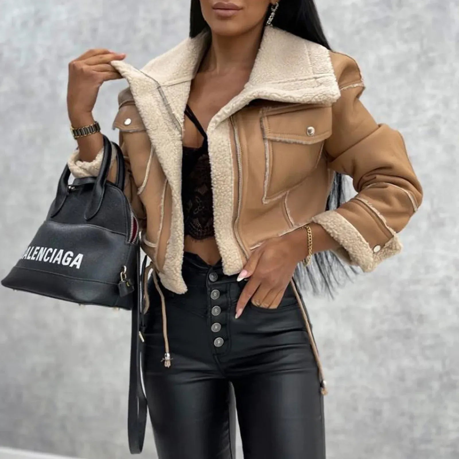 lammfell-optik-biker-jacke-kurz-jacke-jlr-design-15 - JLR Design