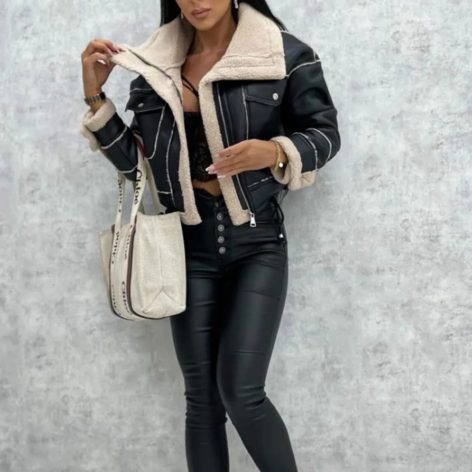 lammfell-optik-biker-jacke-kurz-jacke-jlr-design-9 - JLR Design