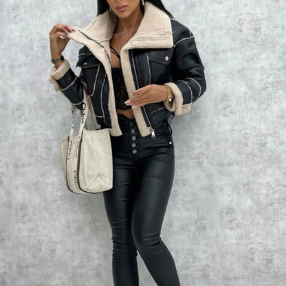 lammfell-optik-biker-jacke-kurz-jacke-jlr-design-9 - JLR Design
