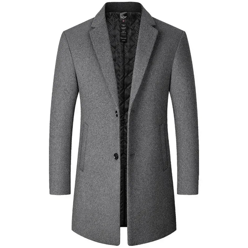 Langer eleganter Business Trenchcoat aus Wolle Jacke JLR Design