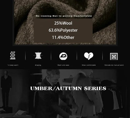 Langer eleganter Business Trenchcoat aus Wolle Jacke JLR Design