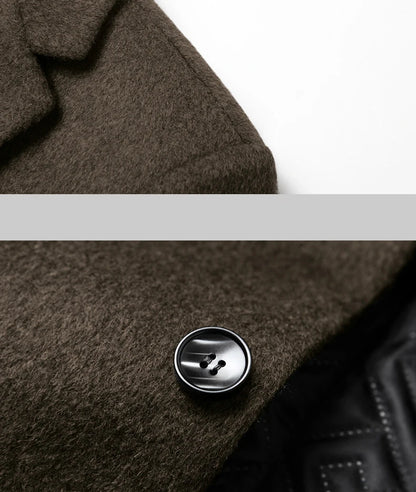 Langer eleganter Business Trenchcoat aus Wolle Jacke JLR Design