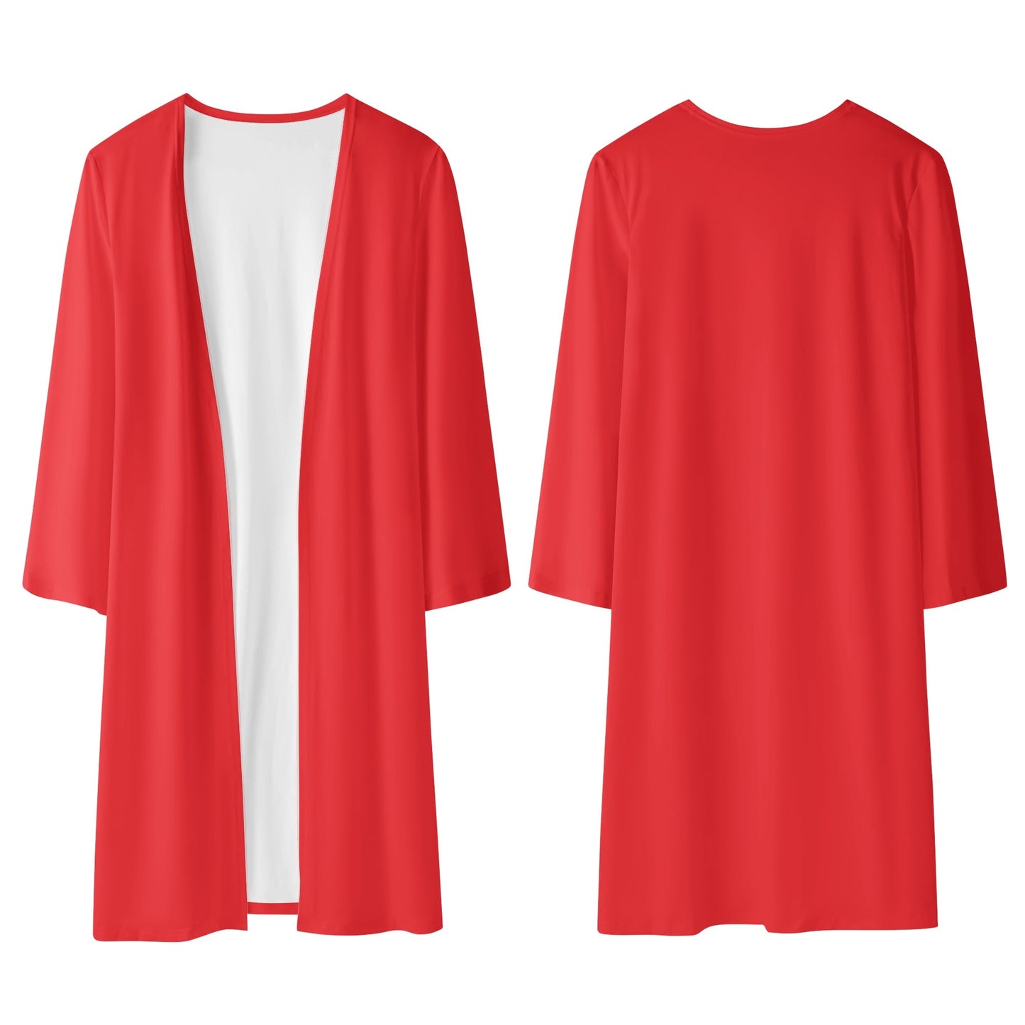 Langer leichter alizarinroter Kimono Cardigan Cardigan JLR Design