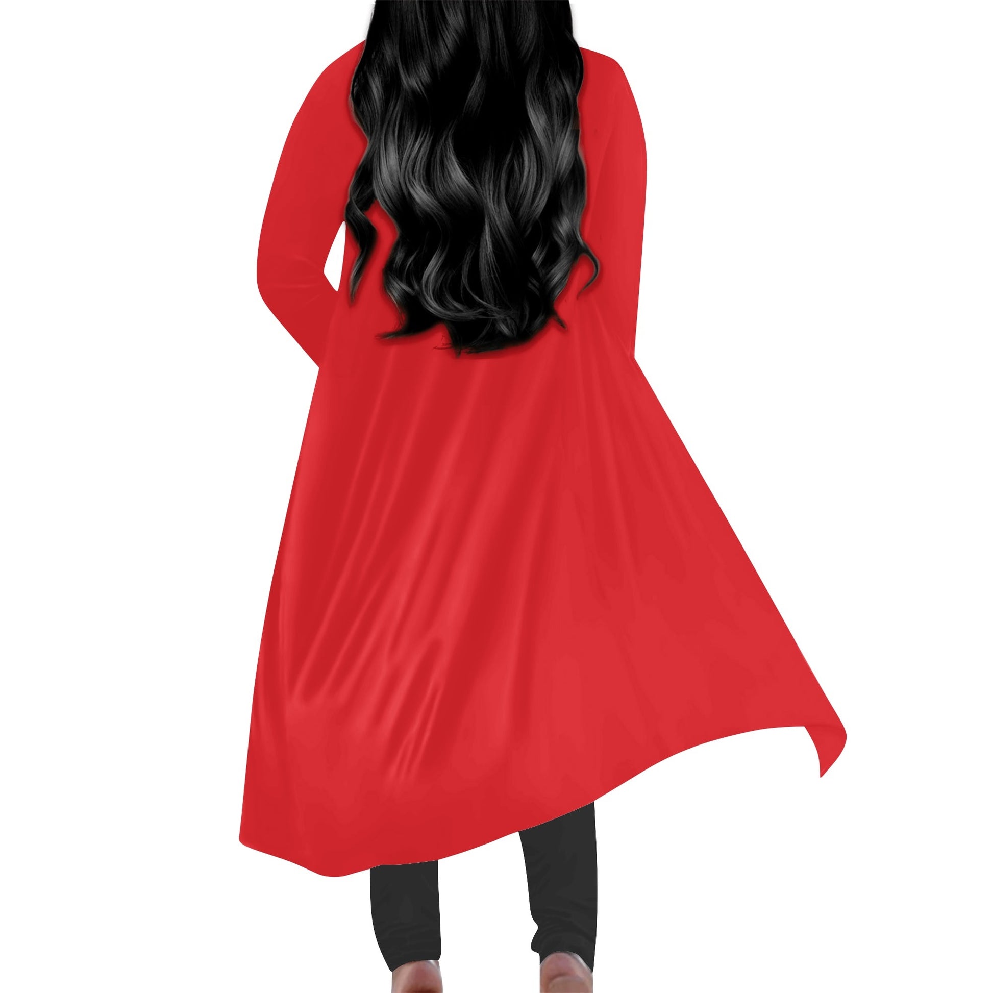 Langer leichter alizarinroter Kimono Cardigan Cardigan JLR Design