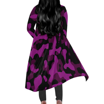langer-leichter-black-pink-camouflage-kimono-cardigan-cardigan-jlr-design-52484 - JLR Design