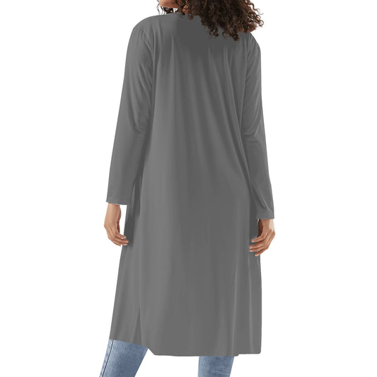 Langer leichter grauer Kimono Cardigan Cardigan JLR Design