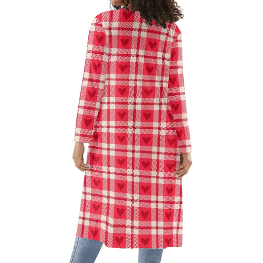 langer-leichter-karo-herzchen-kimono-cardigan-cardigan-jlr-design-78618 - JLR Design