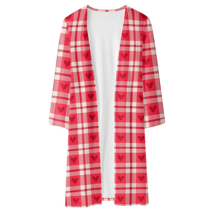 langer-leichter-karo-herzchen-kimono-cardigan-cardigan-jlr-design-14841 - JLR Design