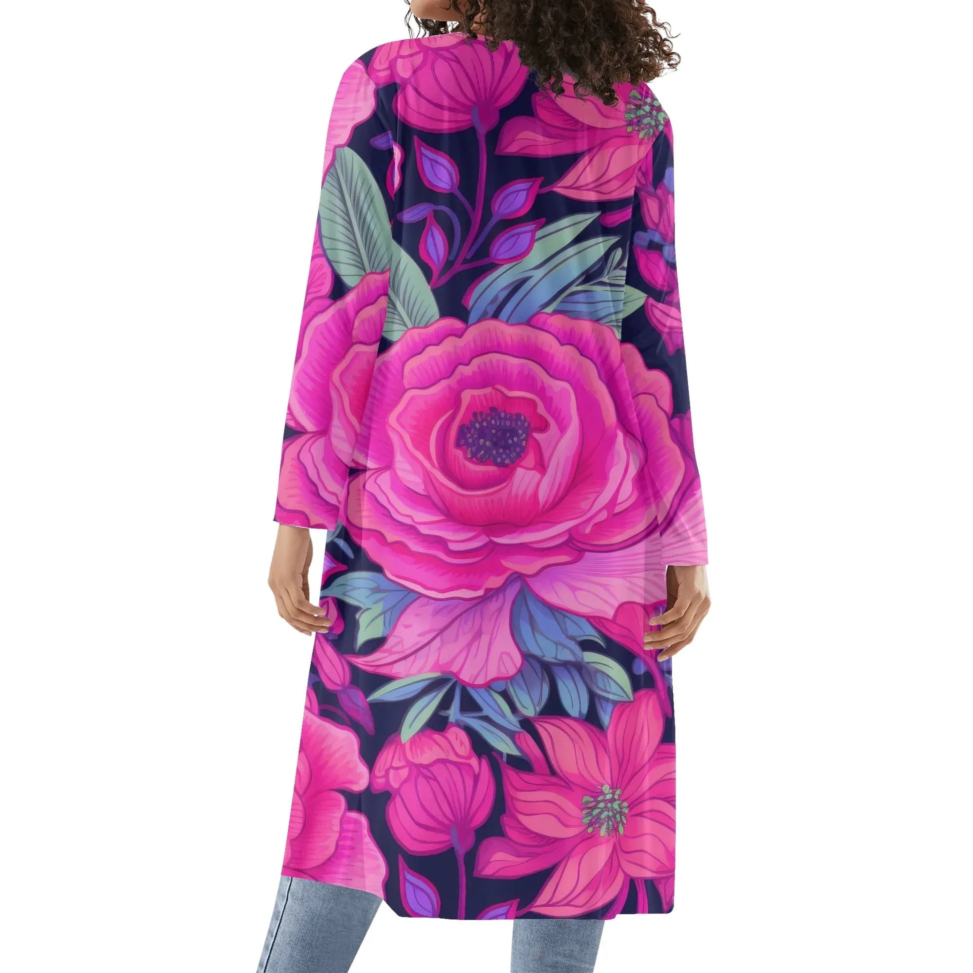 langer-leichter-pink-rose-kimono-cardigan-cardigan-jlr-design-50891 - JLR Design