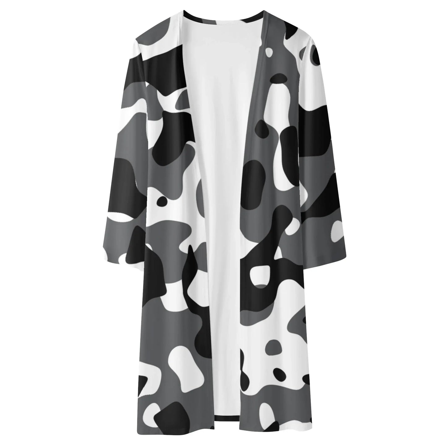 langer-leichter-schwarz-grau-weiss-camouflage-kimono-cardigan-cardigan-jlr-design-61867 - JLR Design