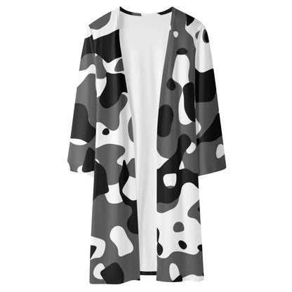 langer-leichter-schwarz-grau-weiss-camouflage-kimono-cardigan-cardigan-jlr-design-61867 - JLR Design